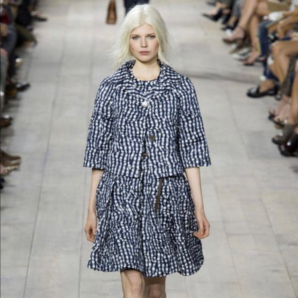 Michael Kors Collection Gingham Taffeta Dress